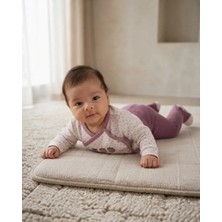 Kız Bebek Mor Puanlı Çilek Desenli Pamuklu Mevsimlik Bebek Takımı