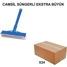 Sungur's Store Izmir Fırça Ege Argetoptan Camsil Süngerli Extra Büyük - 24 Adet