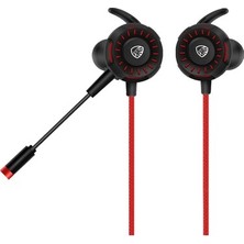 Sungur's Store Hytech Oyuncu Kulak Içi Mikrofonlu Kırmızı Kulaklık
