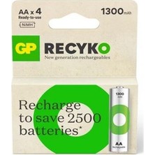 Sungur's Store Şarjlı Kalem Pil, 1300 Mah Kapasite ile 4'lü Paket