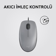 Sungur's Store Sessiz Kablolu Optik Mouse, Tam Boyutlu Tasarım