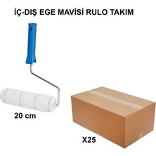 Sungur's Store Ege Mavisi Rulo Fırça Takımı 20 cm - 25 Adet