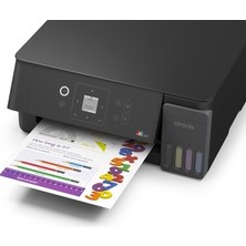 Sungur's Store Epson Ecotank L3360 A4 Çok Fonksiyonlu Yazıcı 4 Kartuş ile 100 Sayfa Kapasite Siyah