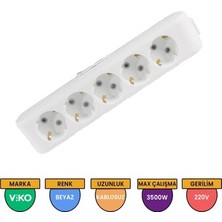 Sungur's Store Klemensli Topraklı Beşli Priz Çocuk Korumalı 3500W