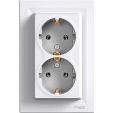 Sungur's Store Ikili Topraklı Priz, Modern Tasarım, Yüksek Dayanıklılık, Beyaz Renk