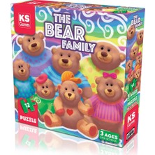 Sungur's Store Eğlenceli 12 Parça Bulmaca, Bear Family Temalı