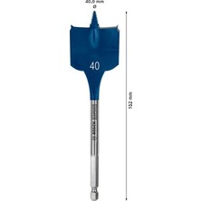 Sungur's Store Yüksek Dayanıklılıkta Yaprak Delme Ucu, 40 x 152 mm