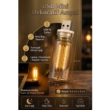 Open City USB LED Gece Lambası Sarı Işık Dokunmatik Mini Taşınabilir Lamba Laptop Powerbank Araç Içi 6,5 cm 5V