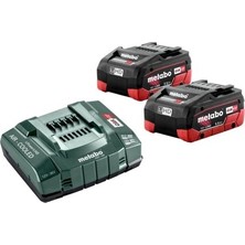 Sungur's Store Metabo 18V 5.5 Ah Lihd Akü Başlangıç Seti - 685122000 (2 Akü ve Şarj Cihazı