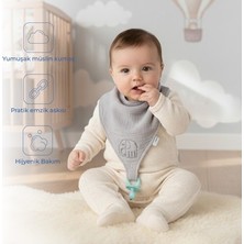 Sungur's Store Müslin Mama Önlüğü, Emzik Askılı Tasarımıyla Pratik