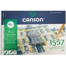 Sungur's Store Canson 1557 180 gr Dokulu Desen Çizim Defteri 35X50 cm Ekstra Beyaz Renk 15
