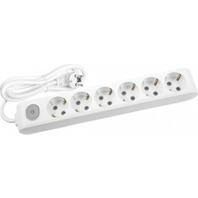 Sungur's Store Anahtarlı Altılı Uzatma Priz, Çocuk Koruma Özellikli