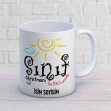 Ajans 313 AJANS313 Isme Özel Sınıf Öğretmeni Hediyelik Kupa Bardak - Öğretmenler Günü Kişiye Özel Kahve Kupası