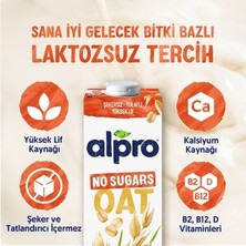 Sungur's Store Şekersiz Yulaf Sütü 4x1 L Vegan Laktozsuz Besin