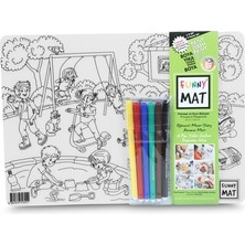 Sungur's Store Eğlenceli Renkli Prenses Temalı Çizim Matı, 25X35 cm Boyutunda