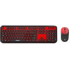 Sungur's Store Kablosuz Klavye ve Mouse Seti, Siyah Kırmızı Renk Seçeneği ile Modern Tasarım