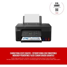 Sungur's Store Canon Pixma G2470 Tarayıcı + Fotokopi Renkli Çok Fonksiyonlu Mürekkep Püskürtmeli Yazıcı (Canon