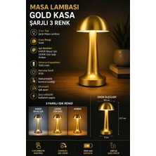 Cata Gold Şarjlı Masa Lambası 3 Renk Işık Dokunmatik Dimmerli Kablosuz LED Masa Gece Lambası 1500 Mah