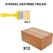 Sungur's Store No 3 Kestirme Fırça, 12 Adet Profesyonel Set