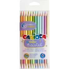 Sungur's Store Pastel Renk Çift Taraflı Kuru Boya Kalem 12'li Set, Eğlenceli