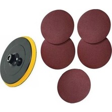 Sungur's Store 115 mm Tabanlı 80 Kum Zımpara Seti, 5 Adet Cırt