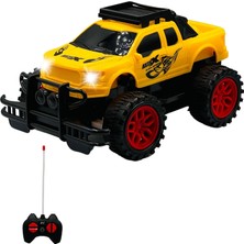 Happy Trend Giffy/oyuncak Uzaktan Kumandalı Pilli Full Fonksiyon Işıklı Drift Atabilen Offroad Yüksek Teker Araba Jeeep (Sarı Açık)