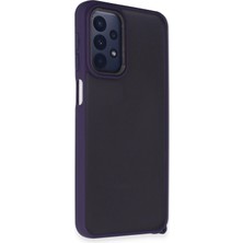 Uryport Samsung Galaxy A23 4g Kılıf Elegant Kapak - Derin Mor