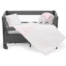 Happy Trend Sema Baby 6 Parça Lüks Park Yatak Bebek Uyku Seti Pembe Fil