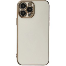 Uryport Apple iPhone 15 Pro Max Kılıf Volet Silikon - Beyaz