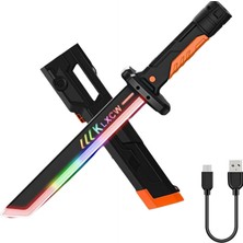 Happy Trend Giffy/oyuncak +14 Yaş Kıvılcım Efektli Rgb 44 cm Kılıç Şarjlı Ses Efektli 8 Farklı Değişen Işıklı
