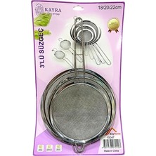 Uravas Store Metal 3'li Süzgeç 18-20-22 cm