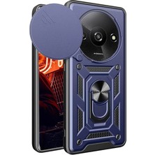 Uryport Xiaomi Redmi A3 4g Kılıf Pars Lens Yüzüklü Silikon - Lacivert