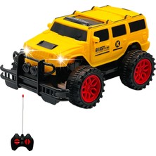 Happy Trend Giffy/oyuncak Uzaktan Kumandalı Pilli Full Fonksiyon Işıklı Drift Atabilen Offroad Yüksek Teker Araba Jeeep (Sarı Kapalı)