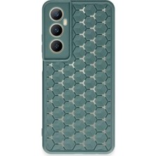 Uryport Realme C65 Kılıf Petek Silikon Kapak - Koyu Yeşil
