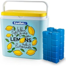 Brf Store Irmakxx Coolist CLB24LM Limon Desenli Buzluk, 24 Litre + 2 Adet Buz Kaseti, 400GR