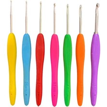 Brf Store Irmakxx Şenelyün Şenel Yün Silikon Saplı Yün Tığ Set Çantalı Set Içi Tığ No: 2mm, 2.5mm, 3mm, 3.5mm,