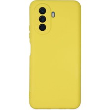 Uryport Huawei Nova Y70 Kılıf Nano Içi Kadife Silikon - Sarı