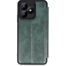 Uryport Realme Note 50 4g Kılıf Flip Cover - Koyu Yeşil