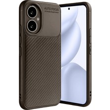 Huawei Uryport Honor 400 Kılıf Auto Focus Karbon Kapak - Kahverengi