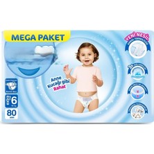 NW NessiWorld Mega Paket Bebek Bezi 6 Beden 15+ kg 80 Adet