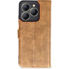 Uryport Realme C63 Kılıf Trend S Plus Kapaklı Kılıf - Taba