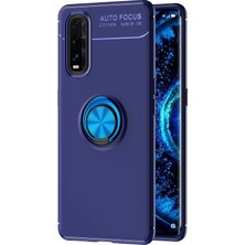 Uryport Oppo Find X2 Kılıf Range Yüzüklü Silikon - Mavi