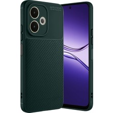 Uryport Oppo A5 Pro 4g Kılıf Auto Focus Karbon Kapak - Koyu Yeşil