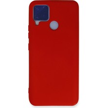 Uryport Realme C15 Kılıf Nano Içi Kadife Silikon - Kırmızı