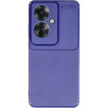 Uryport Oppo Reno 11F Kılıf Auto Focus Karbon Kapak - Lacivert