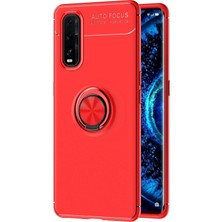 Uryport Oppo Find X2 Kılıf Range Yüzüklü Silikon - Kırmızı