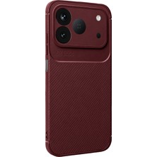 Uryport Tecno Spark 50 4g Auto Focus Karbon Kapak - Bordo