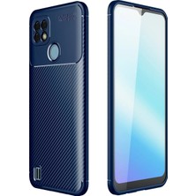 Uryport Realme C21 Kılıf Auto Focus Karbon Kapak - Lacivert