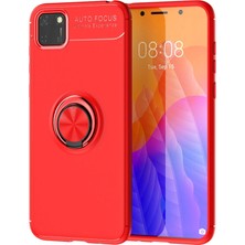 Uryport Huawei Y5P Kılıf Range Yüzüklü Silikon - Kırmızı