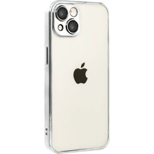 Uryport Apple iPhone 15 Razer Lensli Silikon - Gümüş